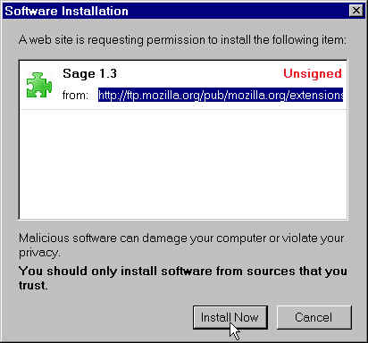 Asking permission to install